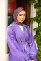 وشاح ناعم منقوش - غطاء رأس من القطن الرقيق بنمط الأزهار - 5