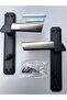 Luxury Linda Mirrored Door Handle (Wc - Bathroom) Matte Black - Satin Left Hand Opening - 2