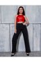 Kn Side Zipper Women's Boyfriend Wide Leg Jeans - 3