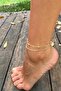 Luxury Gold Chain and Bulk Detailed Women's Anklet