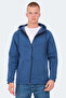 Kazue I Men's Zippered Hooded Indigo Sweatshirt with Pockets