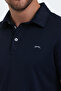 Sloan Men's Polo Neck Navy Blue T-Shirt - 5