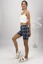 100% Cotton Women's High Waist Four Seasons Shorts Pajamas Filenel Blue - 5