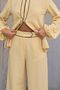 Women's Linen Ribbed Pocket Shirt Pants Set - 8
