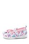 Girl's Pink Ribbon Butterfly Patterned Linen Shoes-pink-f-4006 - 3