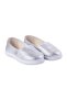 Sequin Toms Linen Shoes Silver
