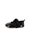 Black Furry Velcro Patent Leather Baby Girl Ballerina Booties First Step Shoes-g-2355 - 4