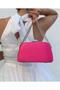 Women's Satin Fuchsia Evening Dress Clutch Portfolio Chain Strap Handheld Wedding Engagement Evening Shoulder Bag