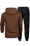Plus Size Unisex Tracksuit Set - Hooded Sweatshirt & Jogger Sweatpants - 2