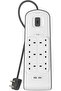 6 Plug Surge Protector with 2M Cord, 2x2.4A USB Ports - Heavy Duty Extension Socket - 7