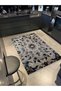 Beige Antique Design Series Fringed Leaf Detailed Patterned Decorative Carpet antik107