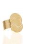 Women's Lacquer Gold Color Plated Adjustable Open Band Spiral Figured Bracelet - 5