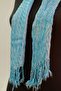 Blue and White %100 Cotton Scarf - 7