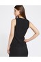 Black Women's Lace-Up Pleated Vest - 3