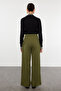 Haki Geniş Paça/Wide Leg Pilili Dokuma Kumaş Pantolon TWOSS21PL0189 - 5