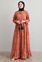 Patterned Tasseled Brode Tile Dress