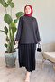 Casual Black Suit with Skirt - 4