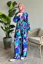 Floral Viscose Purple Double Set - 3