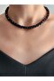 Ethnic Bohemian Spiral Rotating Model Crystal Black Colorful Stone Crystal Bead Necklace - 3