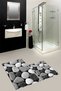 3D Colorful Stone Pattern Washable Non-Slip Wipeable Double-Sided Bathroom Carpet Mat Toilet Set - 8