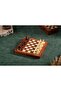 Handmade 12.5 cm Magnetic Wooden Chess Set, Portable Solid Wood Foldable (Travel Size) - 6