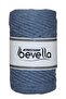 Scalloped Macrame Thread 3mm Scalloped Cotton Single Twist Macrame Thread Petrol Blue - 3
