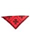 Women's Red Traditional Patterned Cotton Handmade Bandana - 3