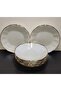 Porcelain 12 cm Gold Gilding 12-Piece Tea Plate Set