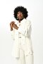 WOMEN'S ECRU SHIRT WITH Lace Embroidered ON THE SLEEVES AND FRONT - 2