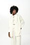 WOMEN'S ECRU SHIRT WITH Lace Embroidered ON THE SLEEVES AND FRONT - 3