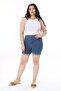 Plus Size Blue Denim Shorts - 5 Pockets, Lycra 65N38126 - 4