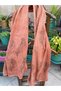 Cotton Cinnamon Color Pattern Shawl, Traditional Board Print
