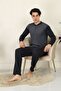 100% Cotton Single Jersey Jacquard Men's Pajama Set 1095 - 6