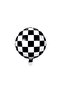 Motorcycle Racing Themed Birthday Party Set Motorcycle Checkerboard Foil Balloon Black Number 2 Years Old - 2
