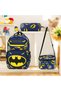 Boys' Primary School Orthopedic 3-Piece Set Pen Holder Lunch Bag with 3 Compartments and Water Bottle