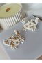 Steel stud earrings & crab polymer clay earrings with pearl detail - 5