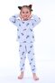 100% Cotton Floral Patterned Long Sleeve Combed Cotton Fabric Girls' Pajama Set (3,4,5,6,7,8 Years)