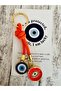 Orange Evil Eye Beaded Keychain - 4