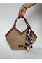 New Season Jude Scarf-Style Woven Zippered Hand and Shoulder Bag with Asymmetrical Cut