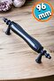 Porcelain Black 96 mm Handles Furniture Kitchen Cabinet Drawer Cupboard Door Handle Handle 9.6 cm