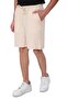 New Season Men's Beige Linen Look Shorts, Summer Comfortable Cut Shorts with Elastic Waist - 4