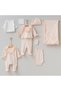 Flora 10-piece Organic Hospital Discharge Set with Embroidery Detail 100% Cotton Newborn Salmon Baby Girl - 6