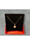 Gold Color Steel Necklace with Stone Detail - 2