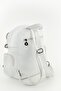 Multi-Compartment Washed Leather White Women's Backpack. - 3