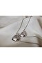 Women's Silver Color Large Balloon Heart Necklace - 2