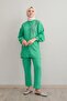 Leaf Stone Processing Green Linen Suit - 3