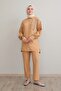 Leaf Stone Processing Camel Linen Set
