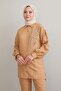 Leaf Stone Processing Camel Linen Set - 2