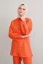 Leaf Stone Processing Orange Linen Set - 3