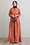 Patterned Tasseled Brode Tile Dress - 4